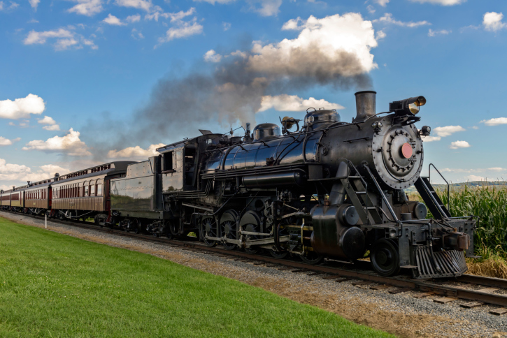 Standing in Front of the Locomotive